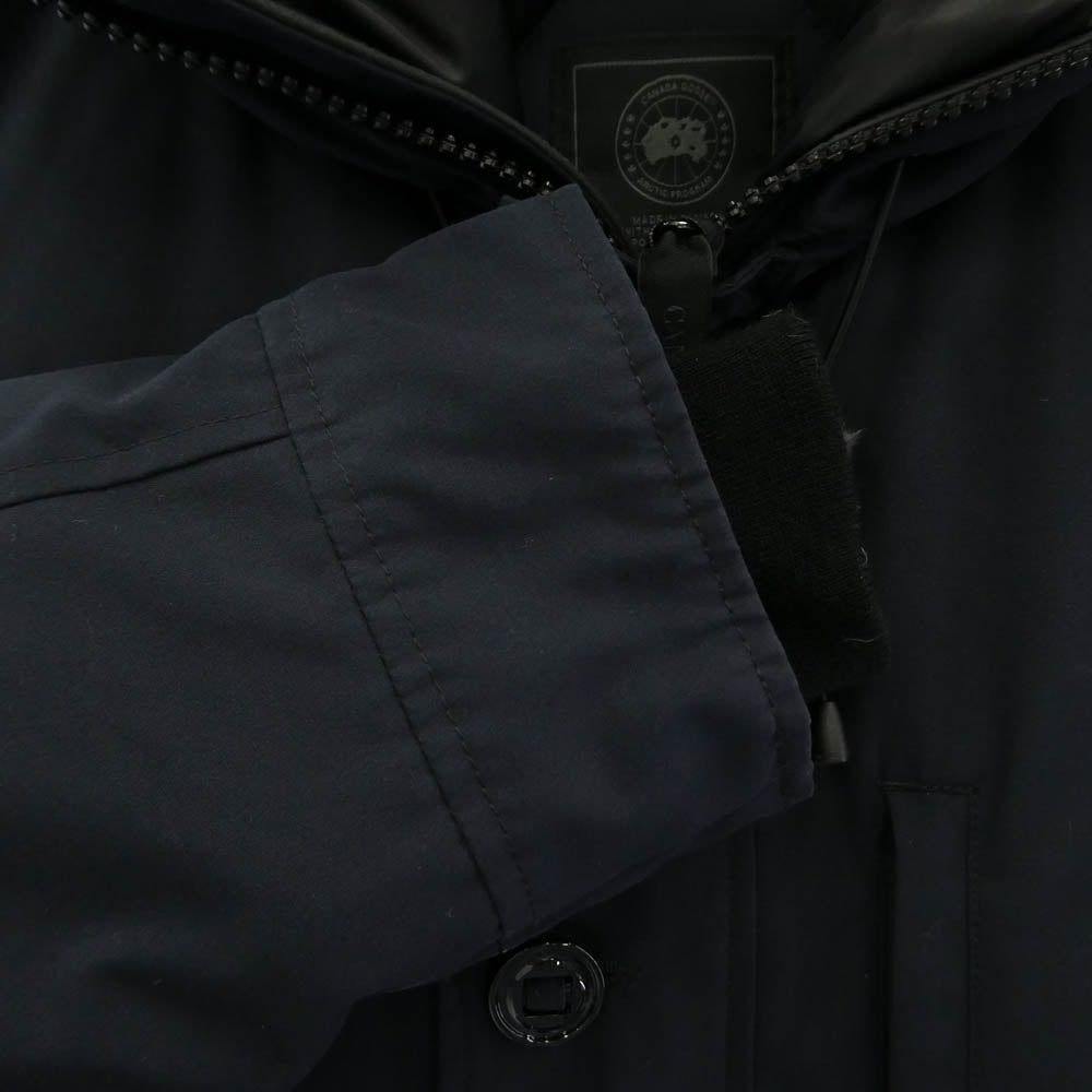 CANADA GOOSE カナダグース 3426MB CHATEAU PARKA BLACK LABEL HERITAGE ブラックレーベル シャトーパーカ コヨーテファー フーデッドダウンジャケット コート ネイビー系 L【中古】