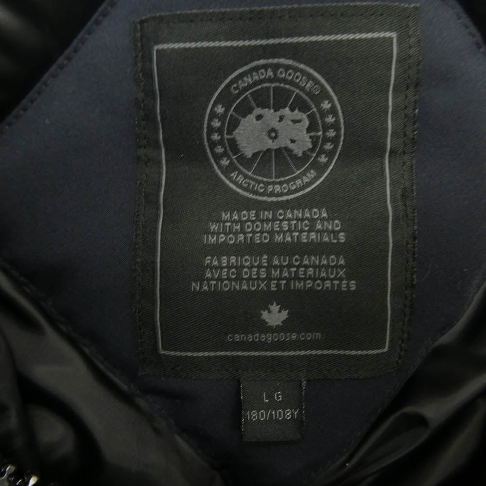 CANADA GOOSE カナダグース 3426MB CHATEAU PARKA BLACK LABEL HERITAGE ブラックレーベル シャトーパーカ コヨーテファー フーデッドダウンジャケット コート ネイビー系 L【中古】