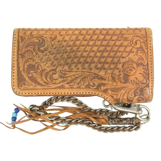 SAAD サード CARVING LEATHER WALLET カービング ウォレット 財布 ブラウン系【中古】