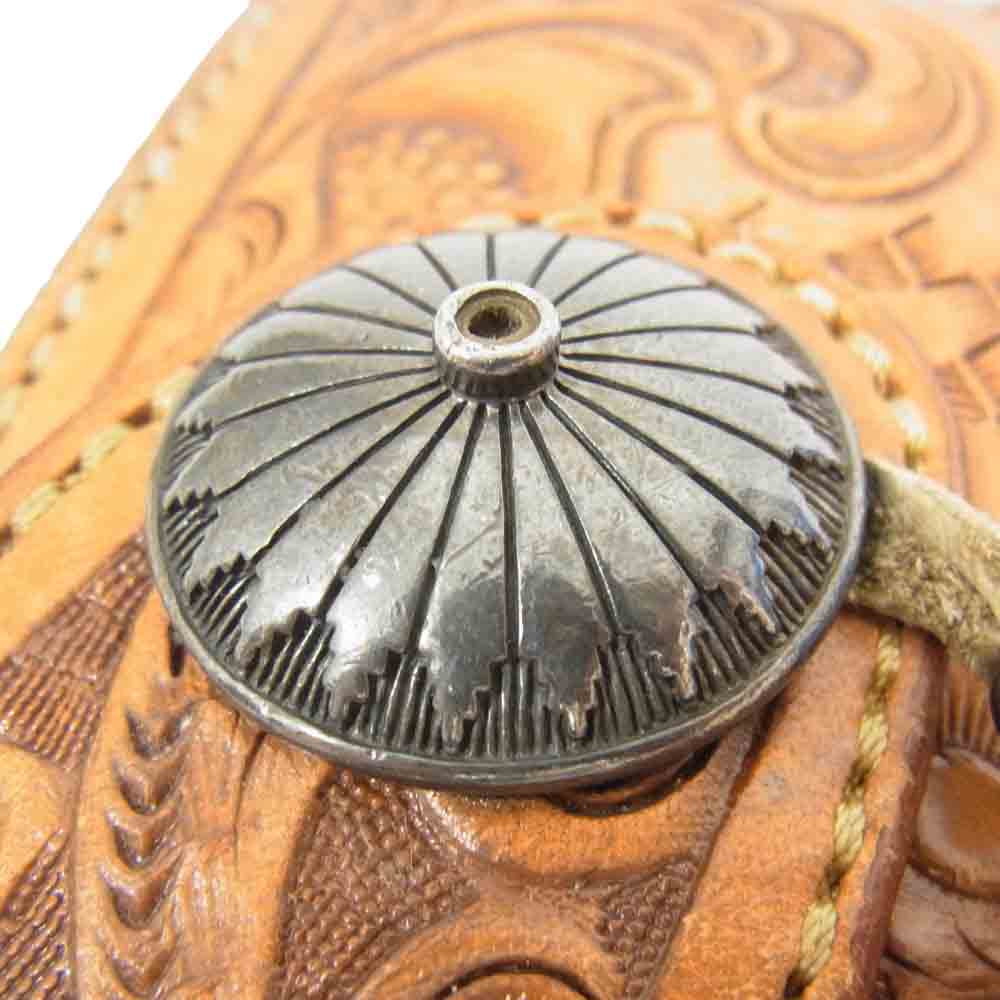 SAAD サード CARVING LEATHER WALLET カービング ウォレット 財布 ブラウン系【中古】