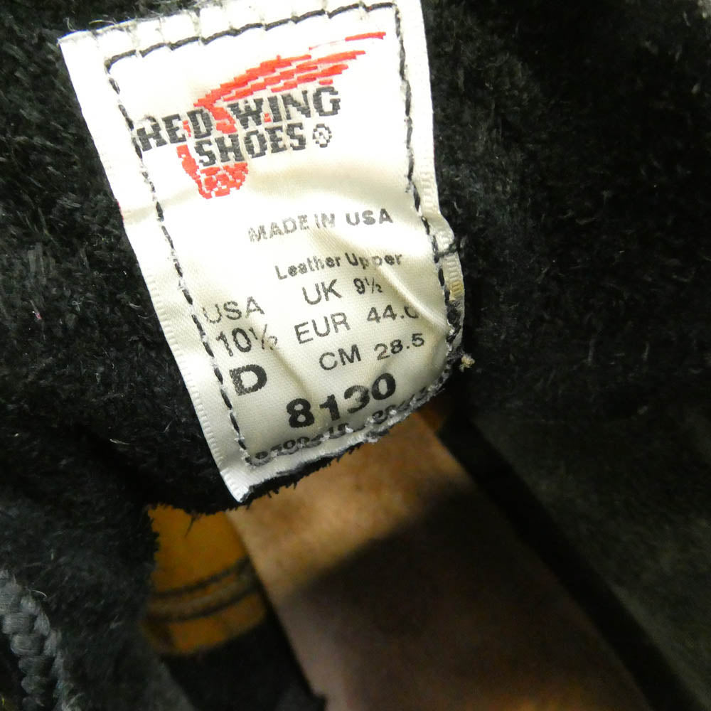 RED WING レッドウィング 8130 IRISH SETTER MOC TOE BOOTS アイリッシュ セッター モックトゥ ブーツ ワークブーツ ブラック系 US10.5D【中古】