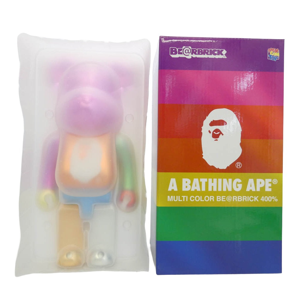 A BATHING APE アベイシングエイプ 25th ANNIV. MULTI COLOR BE@RBRICK 400％ ベアブリック マルチカラー系【中古】
