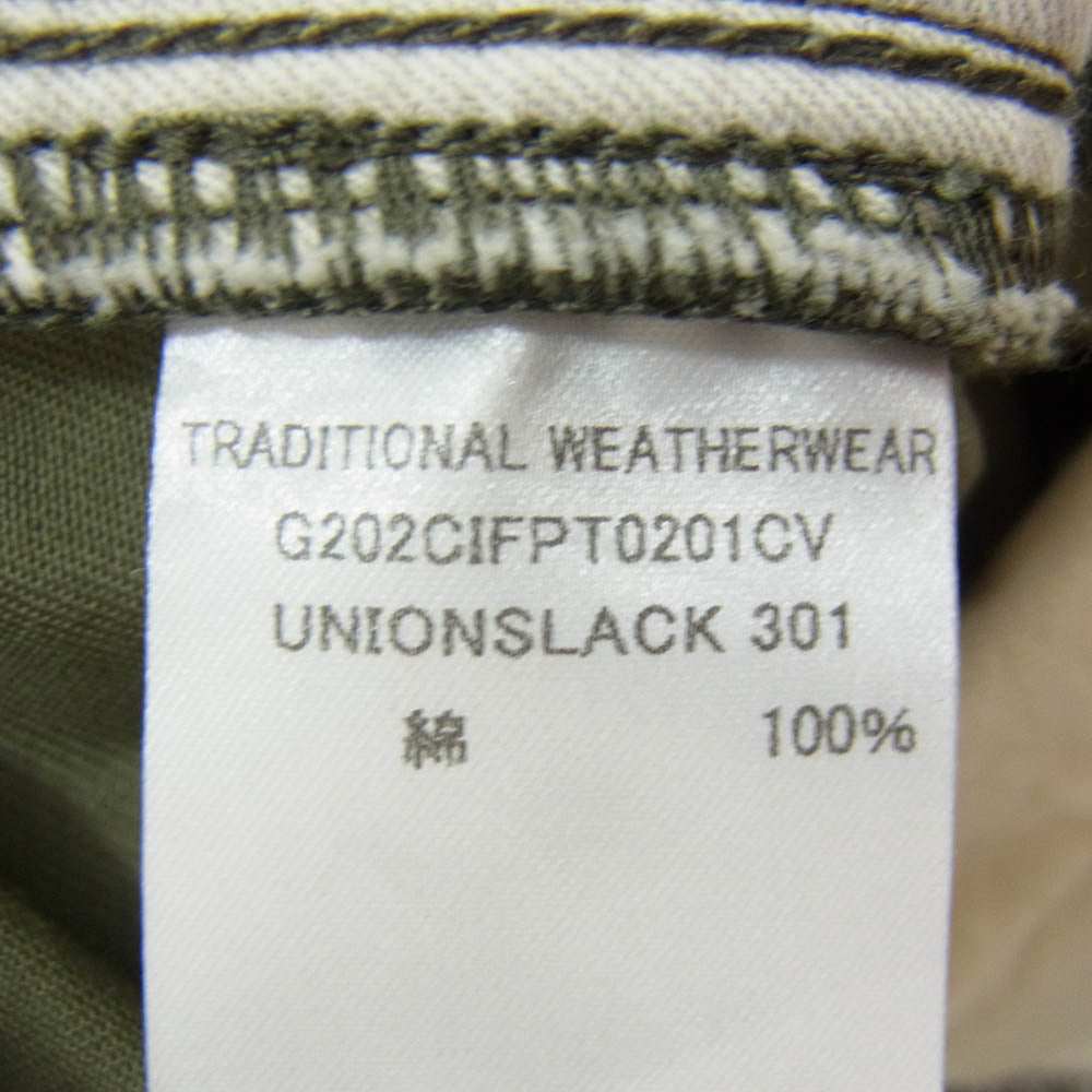 Traditional Weatherwear トラディショナルウェザーウェア G202CIFPT0201CV UNION SLACKS 301 ユニオン スラックス コットン パンツ カーキ系 L【中古】