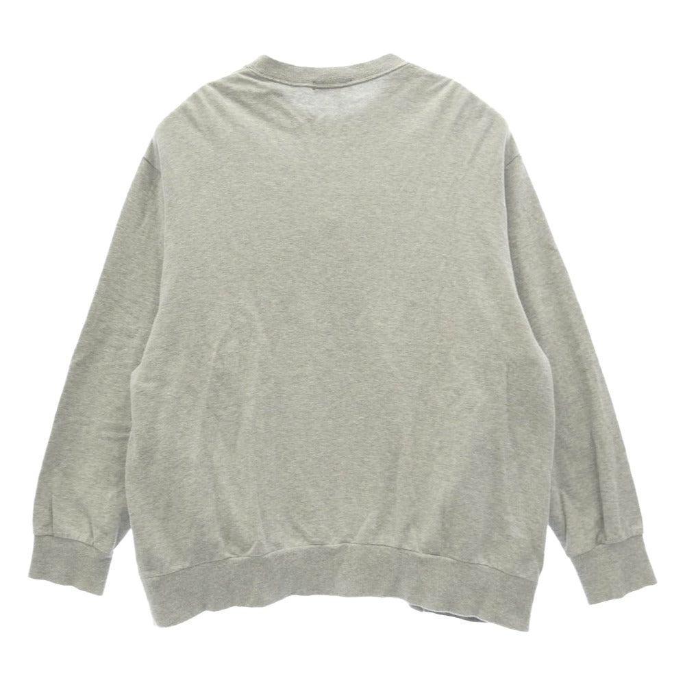 UNDERCOVER アンダーカバー 23SS UC1C4805-5 SWEAT FACE HUMANISM ヒューマニズム フェイスプリント クルーネック スウェット トレーナー グレー系 4【中古】