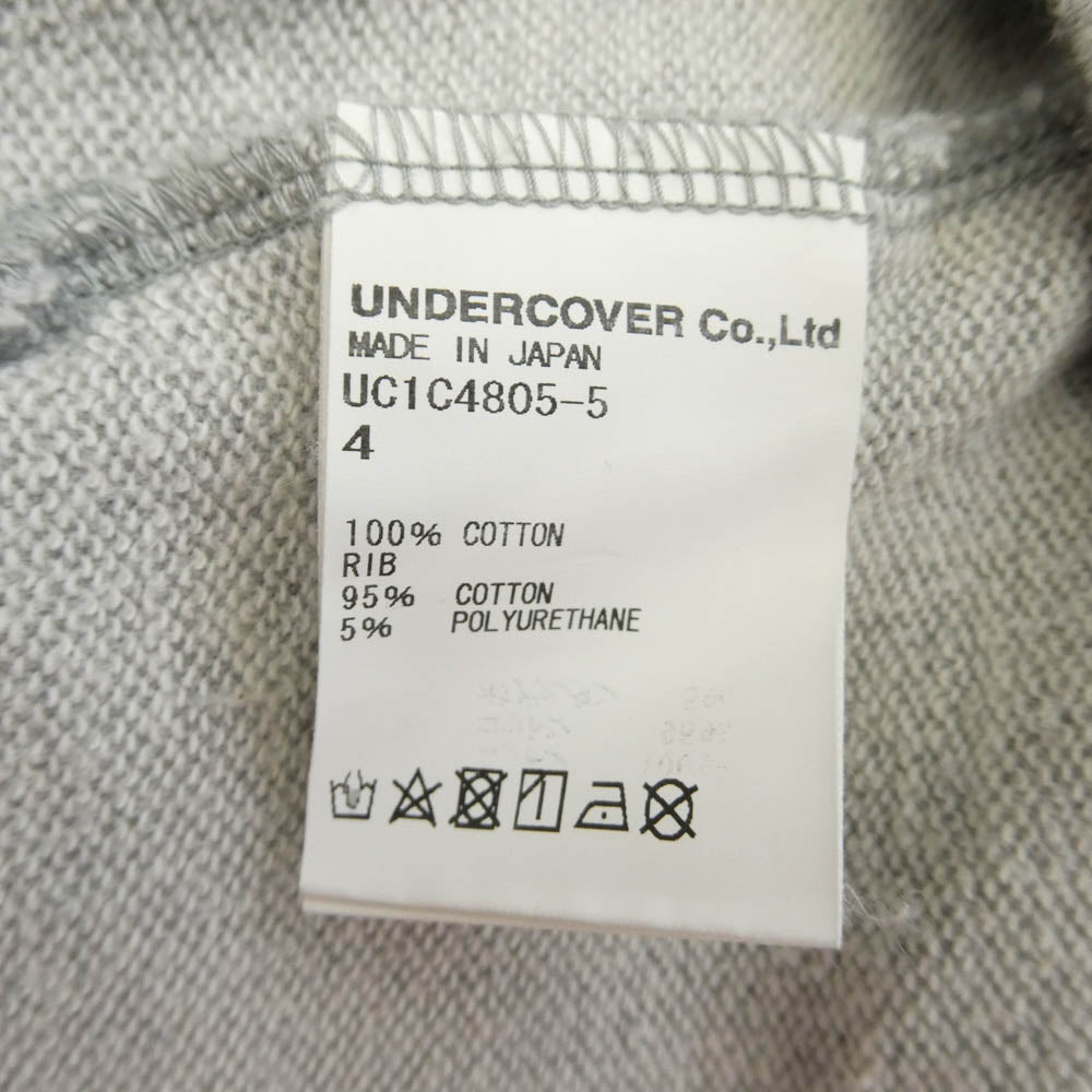 UNDERCOVER アンダーカバー 23SS UC1C4805-5 SWEAT FACE HUMANISM ヒューマニズム フェイスプリント クルーネック スウェット トレーナー グレー系 4【中古】