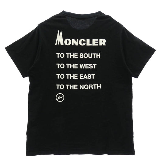 MONCLER モンクレール FRAGMENT DESIGN フラグメントデザイン 18AW D209U8039850 × FRAGMENT HIROSHI FUJIWARA MAGLIA T-SHIRT 藤原ヒロシ フラグメント 半袖 Tシャツ ブラック系 7【中古】