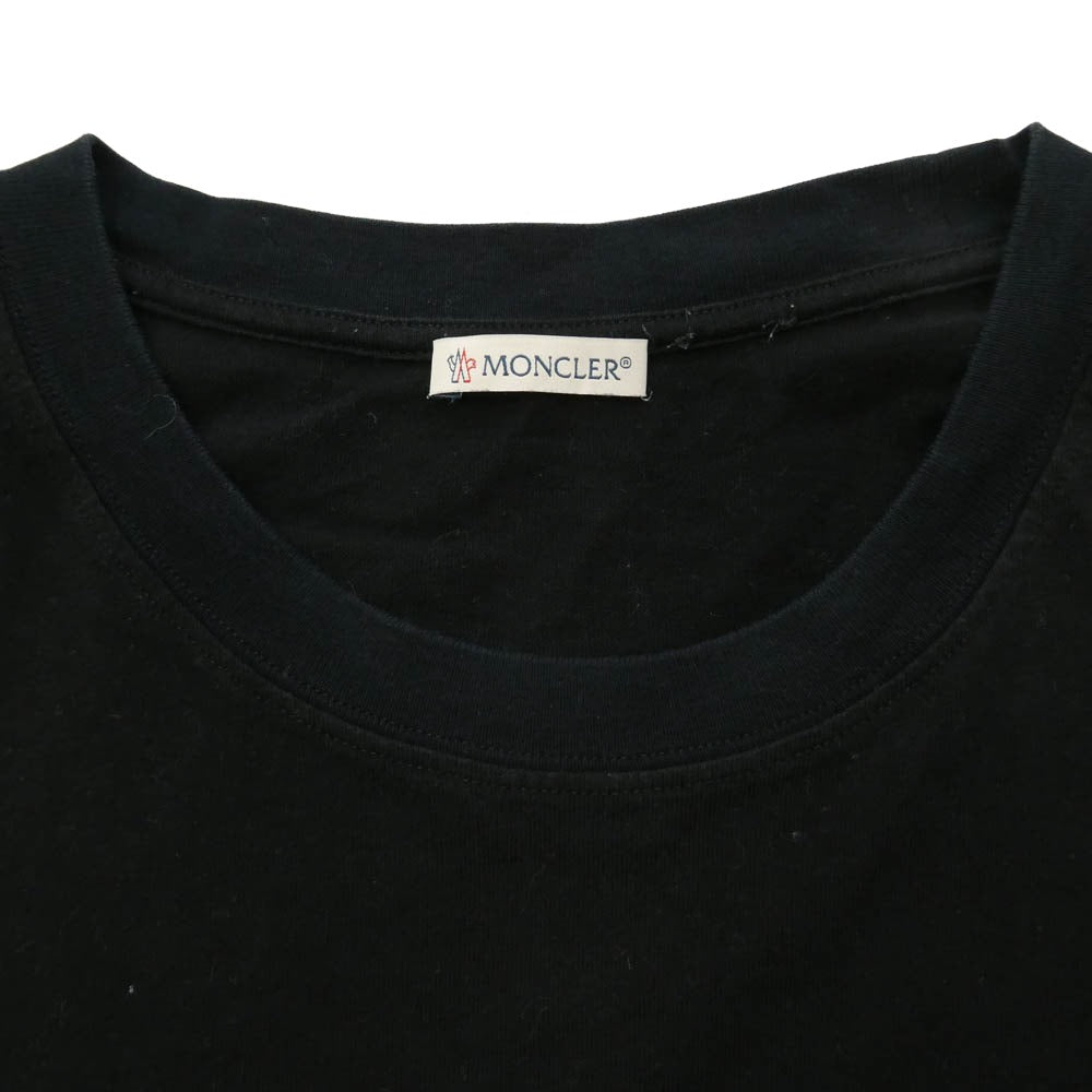 MONCLER モンクレール FRAGMENT DESIGN フラグメントデザイン 18AW D209U8039850 × FRAGMENT HIROSHI FUJIWARA MAGLIA T-SHIRT 藤原ヒロシ フラグメント 半袖 Tシャツ ブラック系 7【中古】