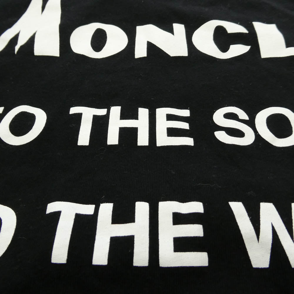 MONCLER モンクレール FRAGMENT DESIGN フラグメントデザイン 18AW D209U8039850 × FRAGMENT HIROSHI FUJIWARA MAGLIA T-SHIRT 藤原ヒロシ フラグメント 半袖 Tシャツ ブラック系 7【中古】