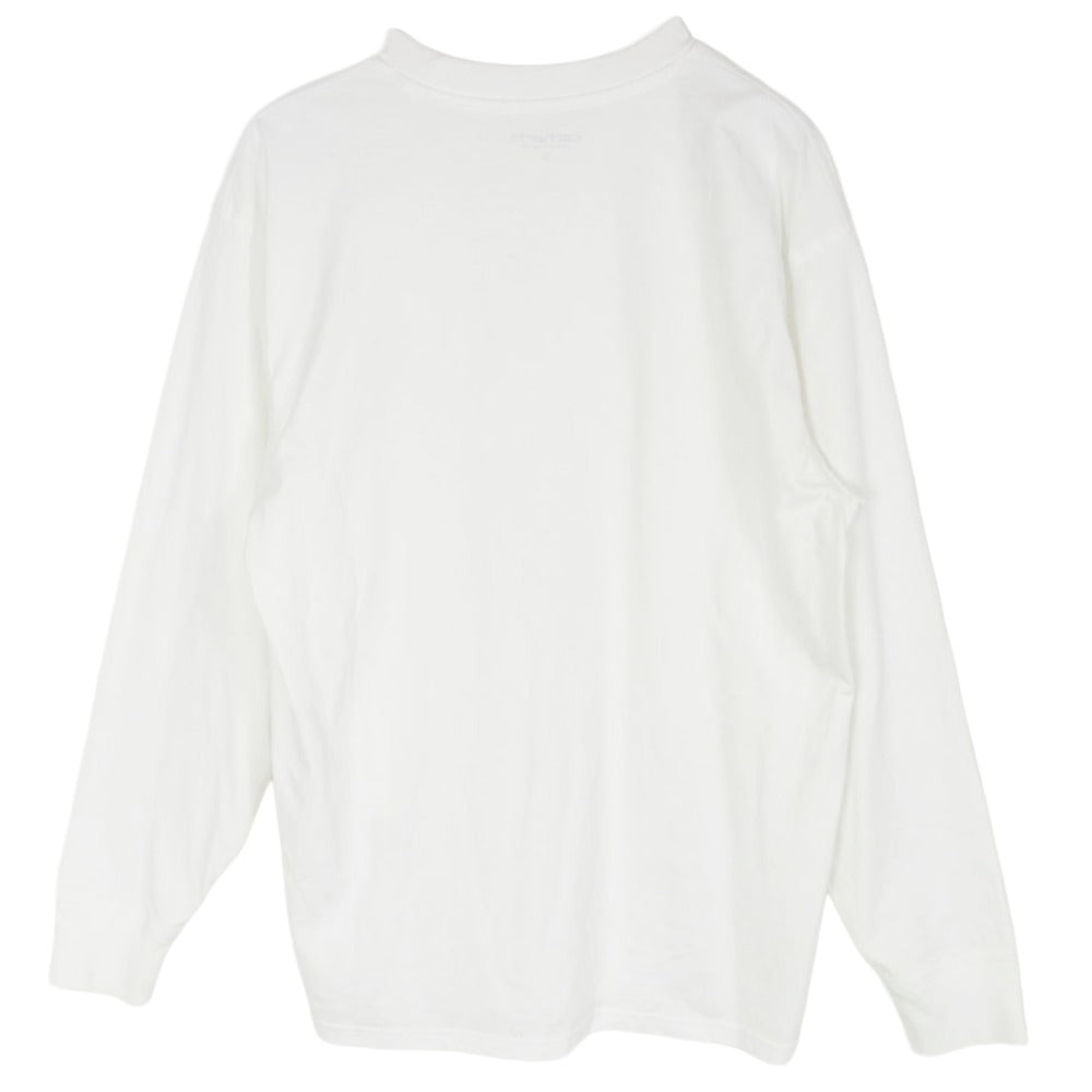 Carhartt カーハート American Script LS アメリカン スクリプト ロゴ刺繍 長袖 Tシャツ ホワイト系 S【中古】