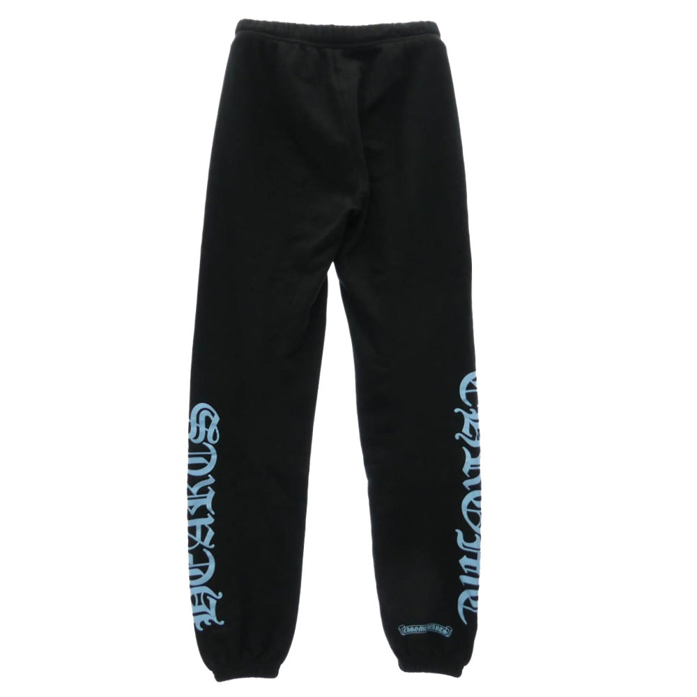CHROME HEARTS クロムハーツ（原本無） ENGLISH LOGO SCROLL LABEL PRNT スクロールラベル ロゴプリント スウェットパンツ ブラック系 S【中古】