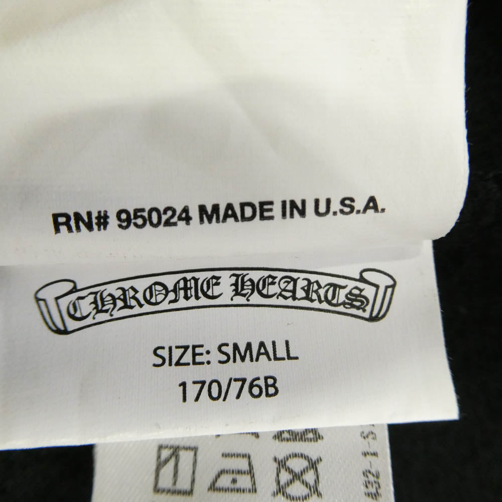 CHROME HEARTS クロムハーツ（原本無） ENGLISH LOGO SCROLL LABEL PRNT スクロールラベル ロゴプリント スウェットパンツ ブラック系 S【中古】