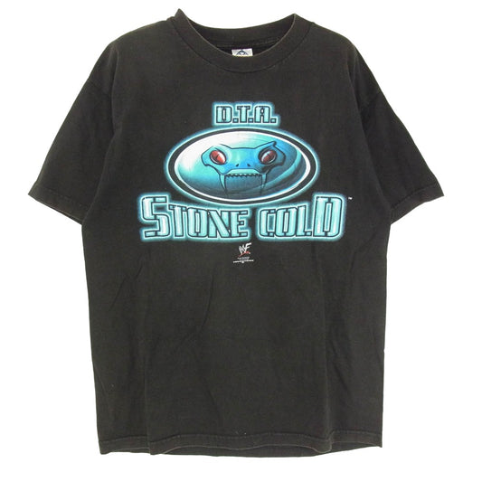 ヴィンテージ 90s 00s WWE コピーライト1999 STONE COLD Steve Austin スティーブ・オースチン 半袖 Tシャツ ブラック系 L【中古】