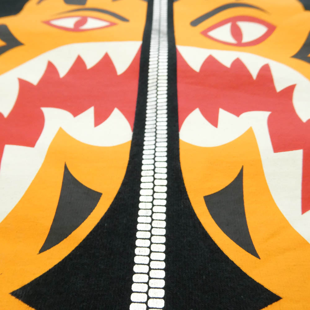 A BATHING APE アベイシングエイプ TIGER SHARK TEE タイガー シャーク Ｔシャツ 半袖カットソー ブラック系 XL【中古】