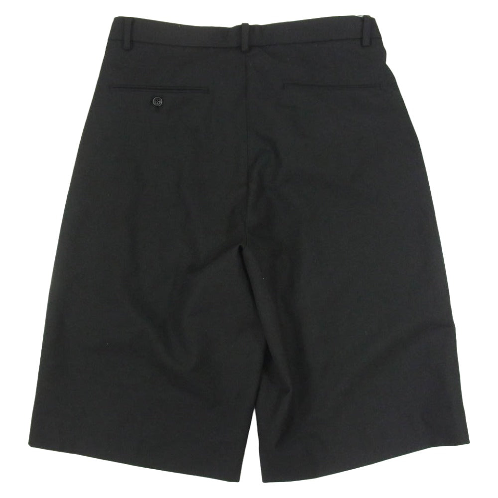 BEAMS ビームス 11-25-1196-803 Slacks Wide Shorts スラックス ワイド ショーツ ポリエステルウール ショートパンツ ブラック系 L【中古】