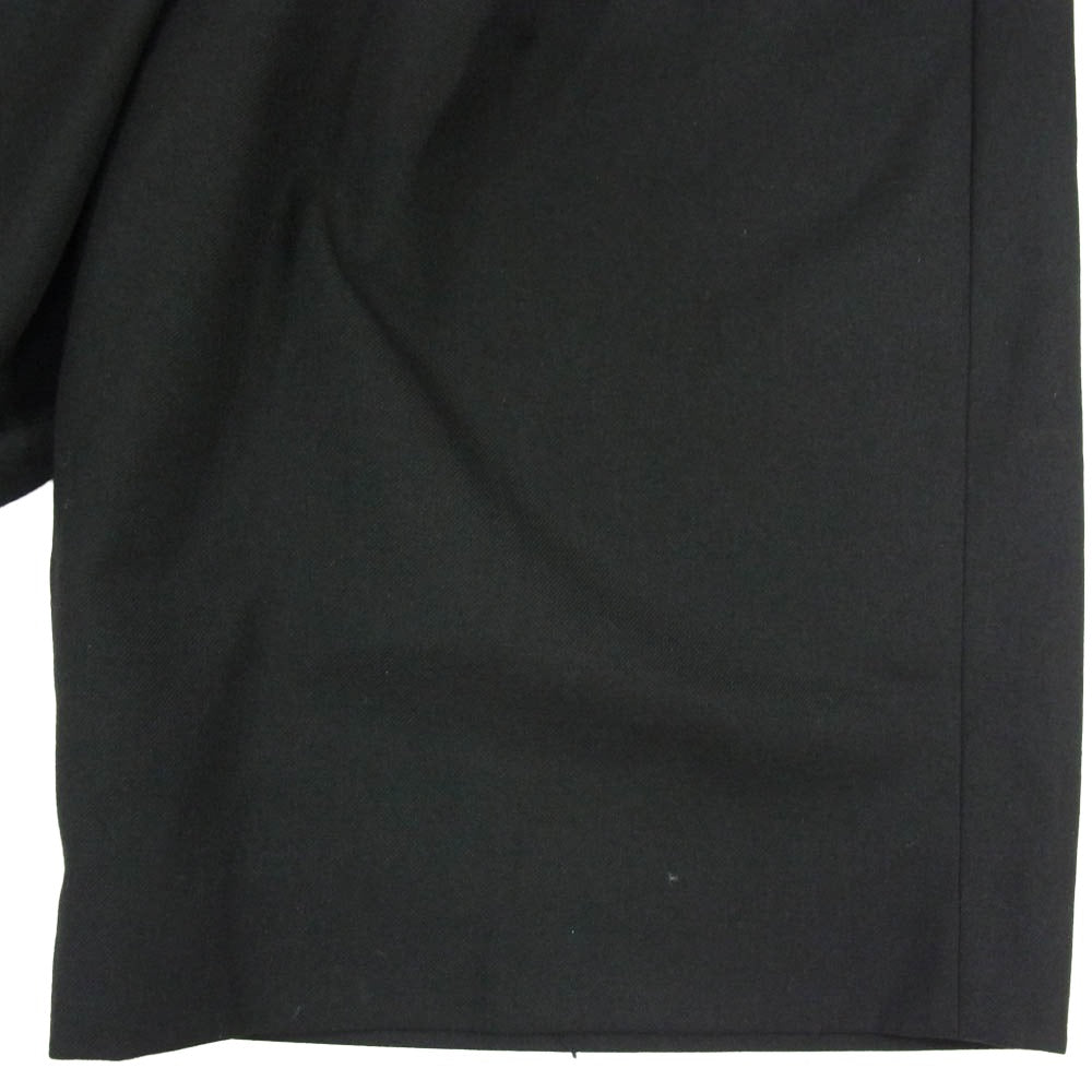 BEAMS ビームス 11-25-1196-803 Slacks Wide Shorts スラックス ワイド ショーツ ポリエステルウール ショートパンツ ブラック系 L【中古】