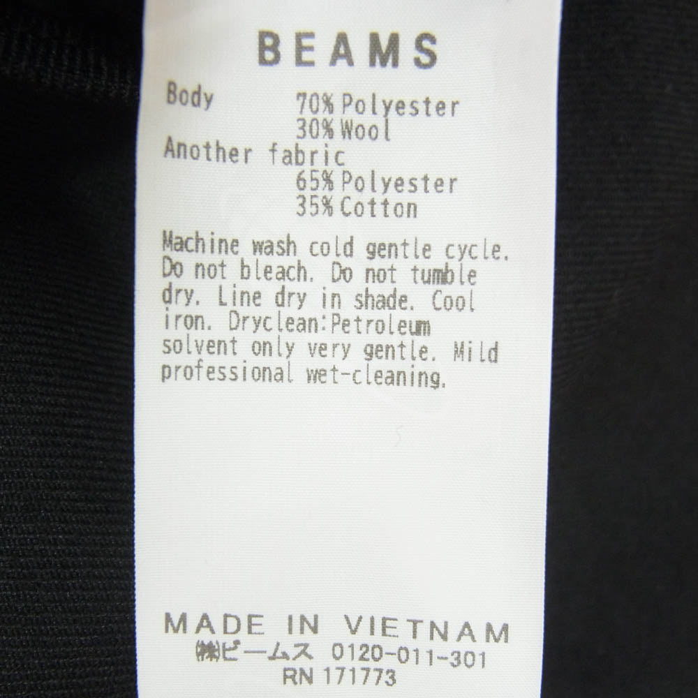 BEAMS ビームス 11-25-1196-803 Slacks Wide Shorts スラックス ワイド ショーツ ポリエステルウール ショートパンツ ブラック系 L【中古】