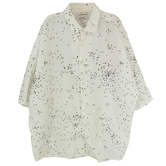 SHAREEF シャリーフ 20SS 20533006 DOT PATTERN S/S BIG SHIRTS ドット パターン ビッグ シルエット 半袖 総柄 シャツ ホワイト系 1【中古】