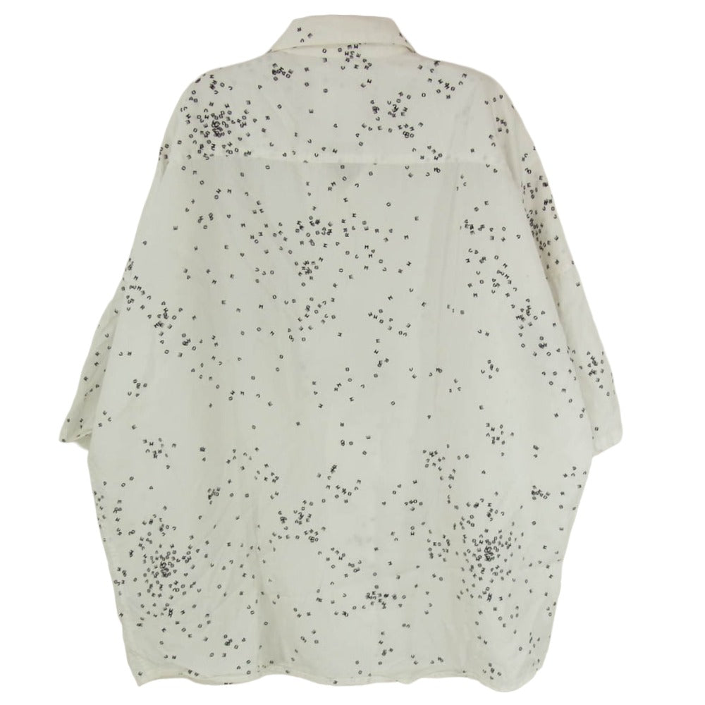 SHAREEF シャリーフ 20SS 20533006 DOT PATTERN S/S BIG SHIRTS ドット パターン ビッグ シルエット 半袖 総柄 シャツ ホワイト系 1【中古】