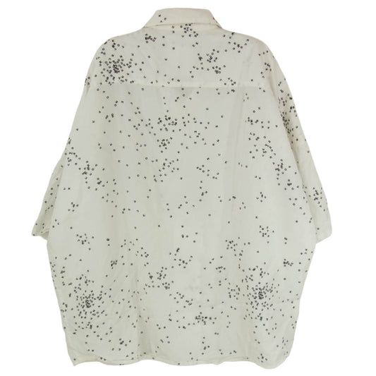 SHAREEF シャリーフ 20SS 20533006 DOT PATTERN S/S BIG SHIRTS ドット パターン ビッグ シルエット 半袖 総柄 シャツ ホワイト系 1【中古】