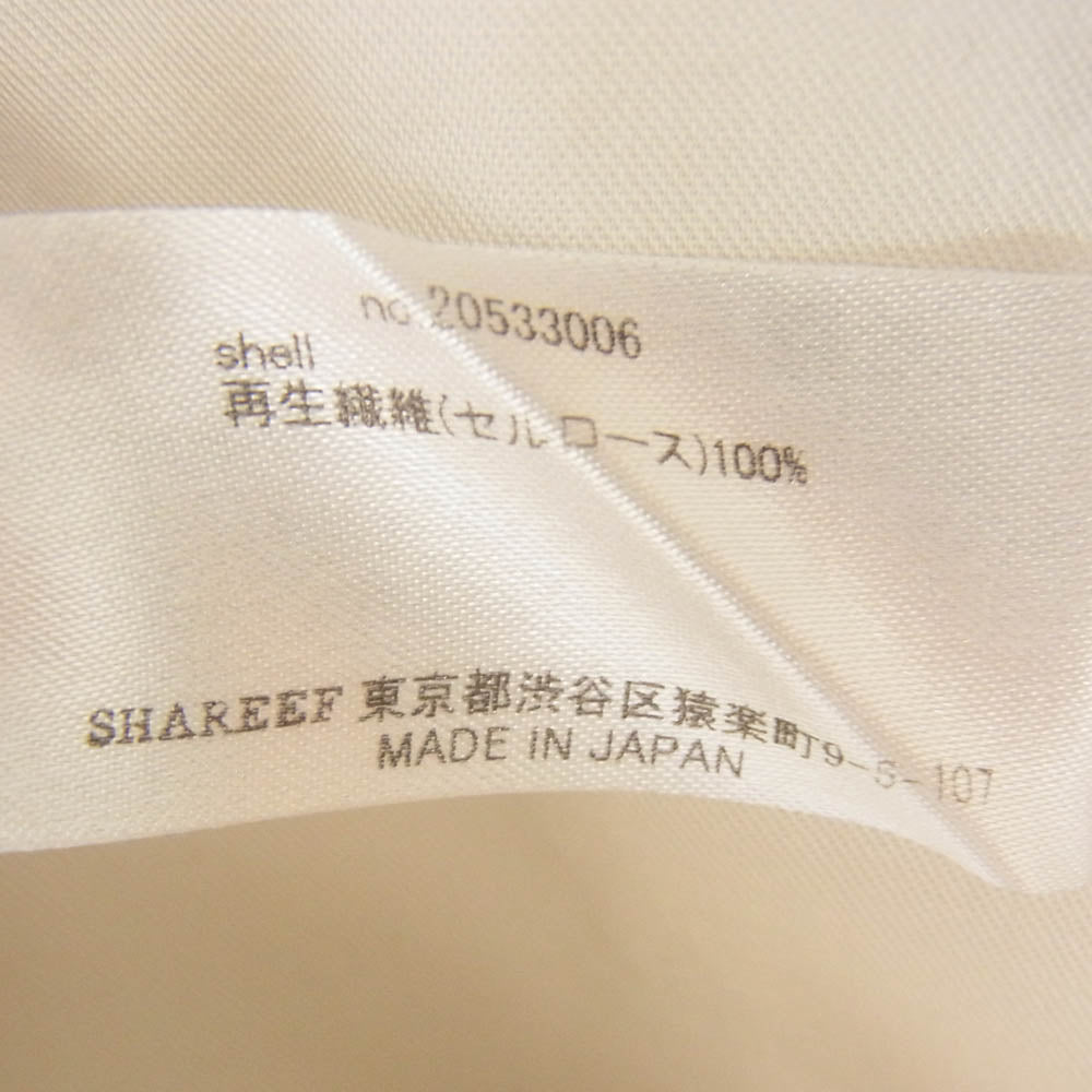 SHAREEF シャリーフ 20SS 20533006 DOT PATTERN S/S BIG SHIRTS ドット パターン ビッグ シルエット 半袖 総柄 シャツ ホワイト系 1【中古】