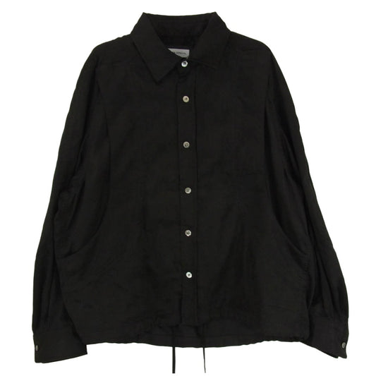 MAISON SPECIAL メゾンスペシャル 11252311216 Curve Pocket A Light Eco Suede Shirt カーブ ポケット ライト エコスウェード 長袖 シャツ ブラック系 1【中古】