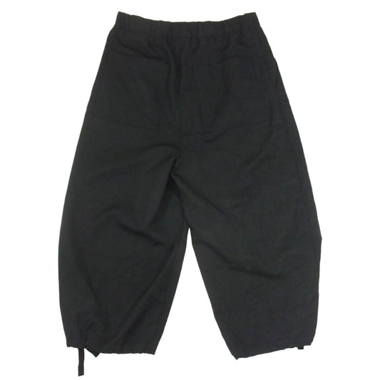 ato アトウ 25SS AMB-P03 DRAW CODE WIDE PANTS ドローコード ウール ワイド パンツ スラックス ブラック系 46【中古】