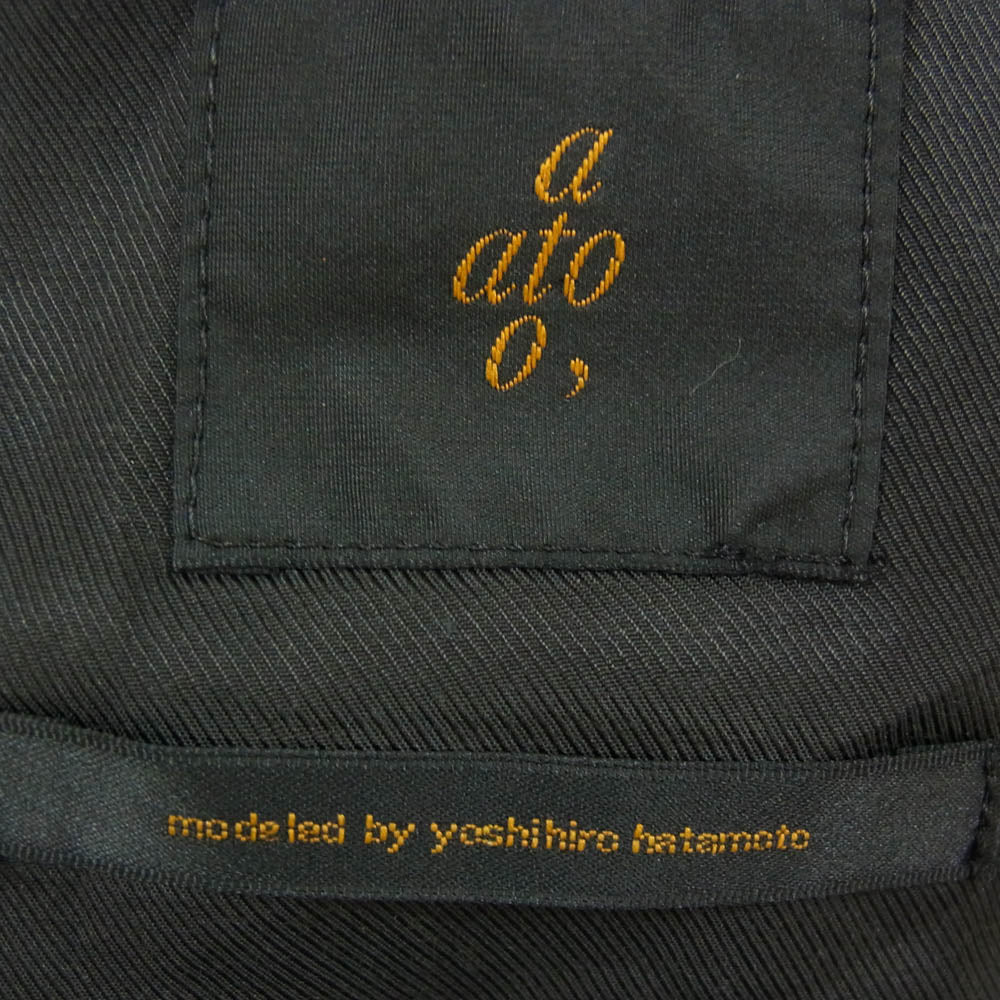 ato アトウ 25SS AMB-P03 DRAW CODE WIDE PANTS ドローコード ウール ワイド パンツ スラックス ブラック系 46【中古】