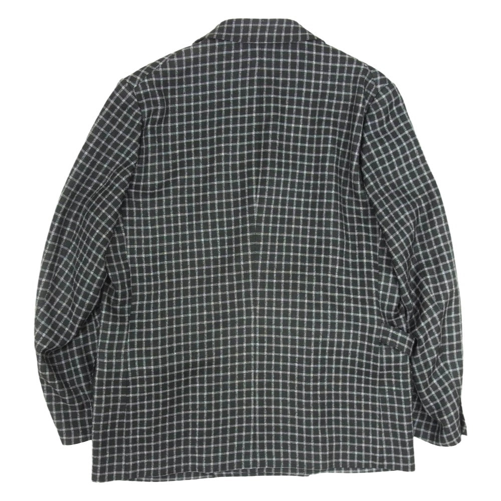 クルニ 25SS 25-SS-018B Check Tailored Tie Locken Jacket チェック テーラード タイロッケン ジャケット ブラック系 1【美品】【中古】
