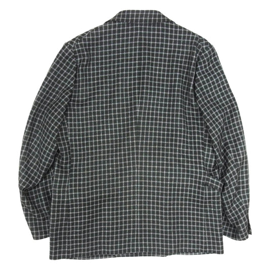 クルニ 25SS 25-SS-018B Check Tailored Tie Locken Jacket チェック テーラード タイロッケン ジャケット ブラック系 1【美品】【中古】