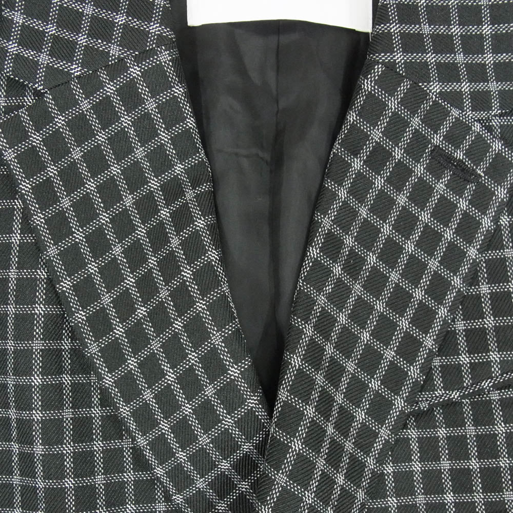 クルニ 25SS 25-SS-018B Check Tailored Tie Locken Jacket チェック テーラード タイロッケン ジャケット ブラック系 1【美品】【中古】