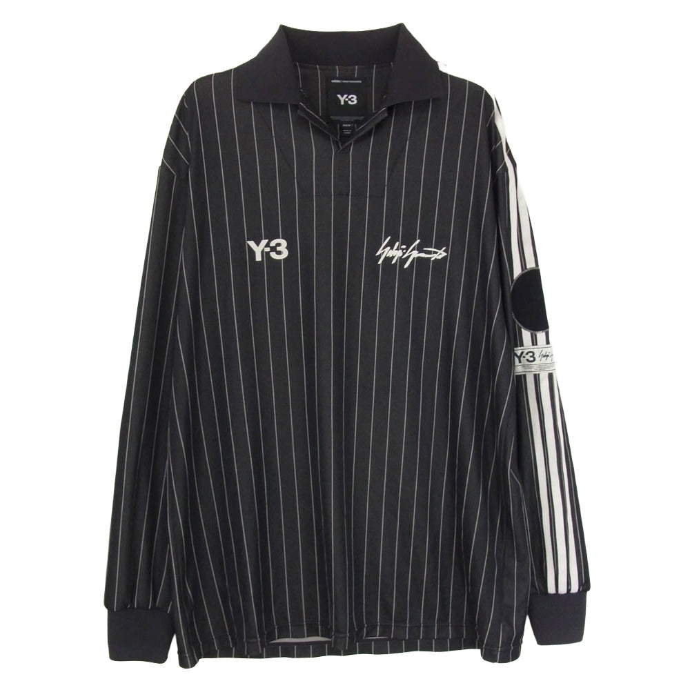 Y-3 Yohji Yamamoto ワイスリー ヨウジヤマモト 26SS KS7574 ELITE 5 FOOTBALL LONG SLEEVE TEE エリート フットボール ロングスリーブ ロゴ カットソー Tシャツ ブラック系 XS【中古】