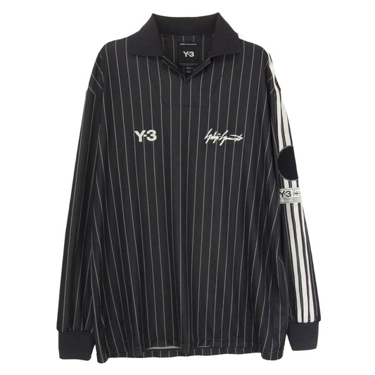 Y-3 Yohji Yamamoto ワイスリー ヨウジヤマモト 26SS KS7574 ELITE 5 FOOTBALL LONG SLEEVE TEE エリート フットボール ロングスリーブ ロゴ カットソー Tシャツ ブラック系 XS【中古】