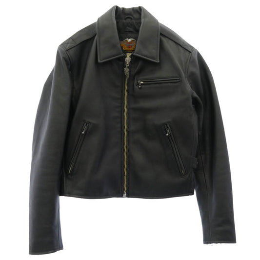 HARLEY DAVIDSON ハーレーダビッドソン 40181 single riders シングルライダース 裏地キルティング カウレザー ジャケット ブラック系 XS【中古】