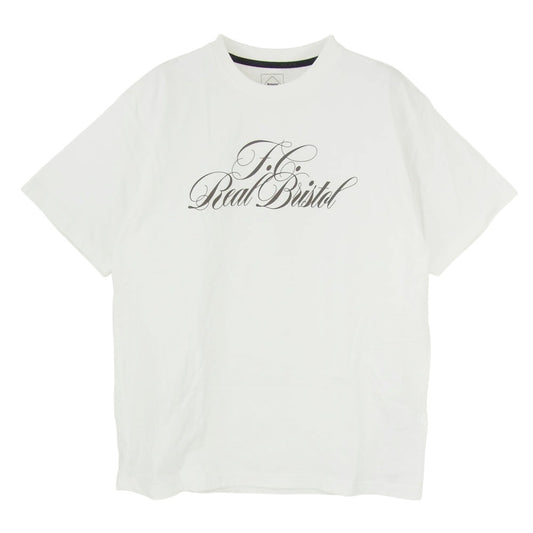 F.C.R.B. エフシーアールビー 25AW FCRB-252101 SCRIPT TEE スクリプト ロゴ プリント Tシャツ 半袖カットソー ホワイト系 L【美品】【中古】