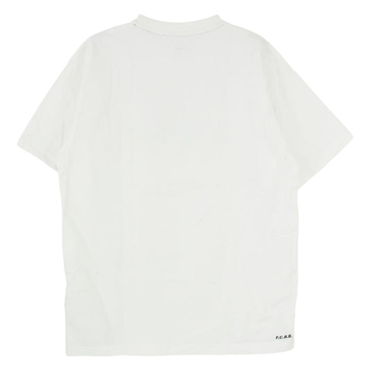 F.C.R.B. エフシーアールビー 25AW FCRB-252101 SCRIPT TEE スクリプト ロゴ プリント Tシャツ 半袖カットソー ホワイト系 L【美品】【中古】
