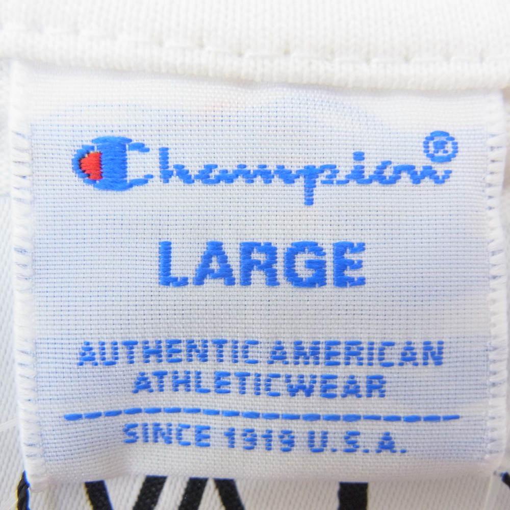 UNDERCOVER アンダーカバー Champion チャンピオン VBM14110C × Champion チャンピオン Various Artists ヴァリアス・アーティスツ グラフィックプリント Tシャツ 半袖カットソー ホワイト系 L【新古品】【未使用】【中古】