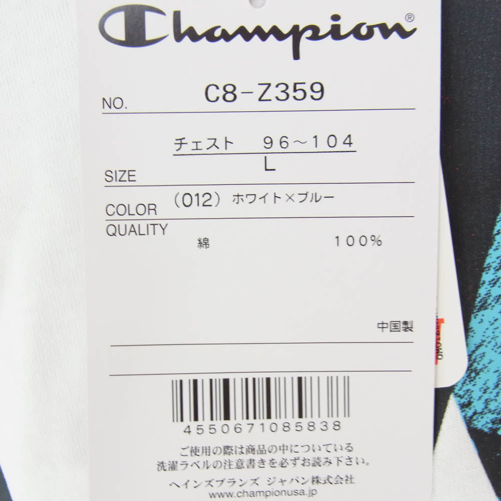 UNDERCOVER アンダーカバー Champion チャンピオン VBM14110C × Champion チャンピオン Various Artists ヴァリアス・アーティスツ グラフィックプリント Tシャツ 半袖カットソー ホワイト系 L【新古品】【未使用】【中古】