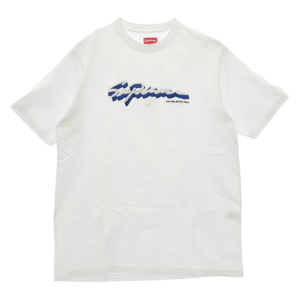 Supreme シュプリーム 22AW Shadow Script S/S Top シャドウスクリプト Tシャツ 半袖カットソー ホワイト系 M【中古】