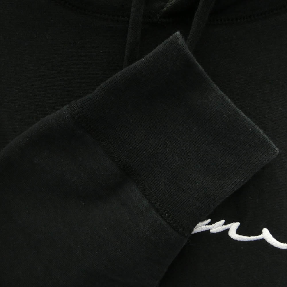 Supreme シュプリーム 18AW Classic Script Hooded Sweatshirt クラシック スクリプト刺繍 プルオーバー フーディ パーカー ブラック系 M【中古】