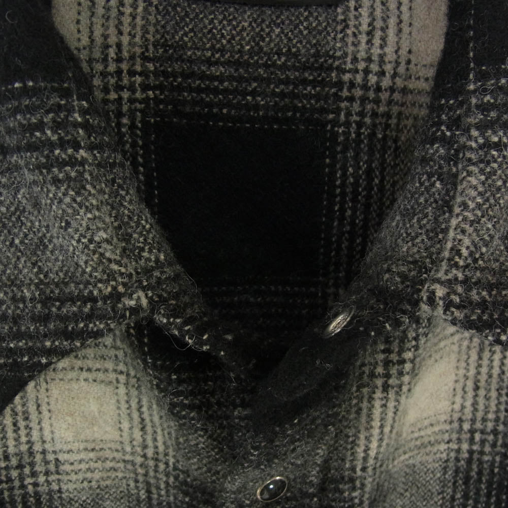 MINEDENIM マインデニム 23AW 2310-5001-97-022 Ombre Check Flannel RF Western SH オンブレチェック フランネル ウール ウエスタンシャツ 長袖シャツ ブラック系 2【中古】