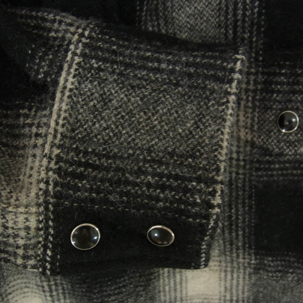 MINEDENIM マインデニム 23AW 2310-5001-97-022 Ombre Check Flannel RF Western SH オンブレチェック フランネル ウール ウエスタンシャツ 長袖シャツ ブラック系 2【中古】
