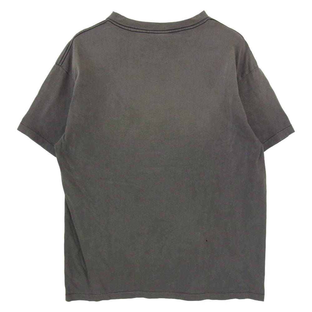 SAINT MICHAEL セントマイケル 23SS SM-S23-0000-006 ST SYSTEM S/S Tee ヴィンテージ加工 フロントロゴ Tシャツ 半袖カットソー チャコール系 XL【中古】