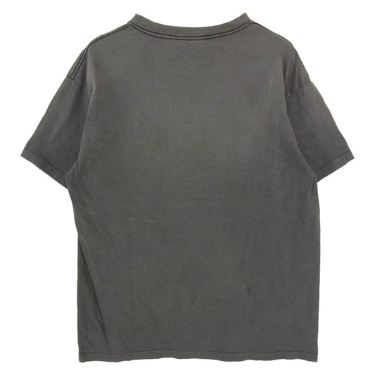 SAINT MICHAEL セントマイケル 23SS SM-S23-0000-006 ST SYSTEM S/S Tee ヴィンテージ加工 フロントロゴ Tシャツ 半袖カットソー チャコール系 XL【中古】
