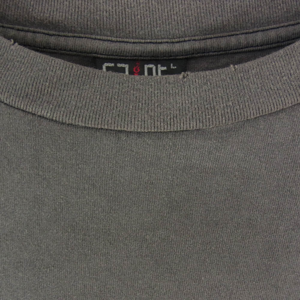 SAINT MICHAEL セントマイケル 23SS SM-S23-0000-006 ST SYSTEM S/S Tee ヴィンテージ加工 フロントロゴ Tシャツ 半袖カットソー チャコール系 XL【中古】