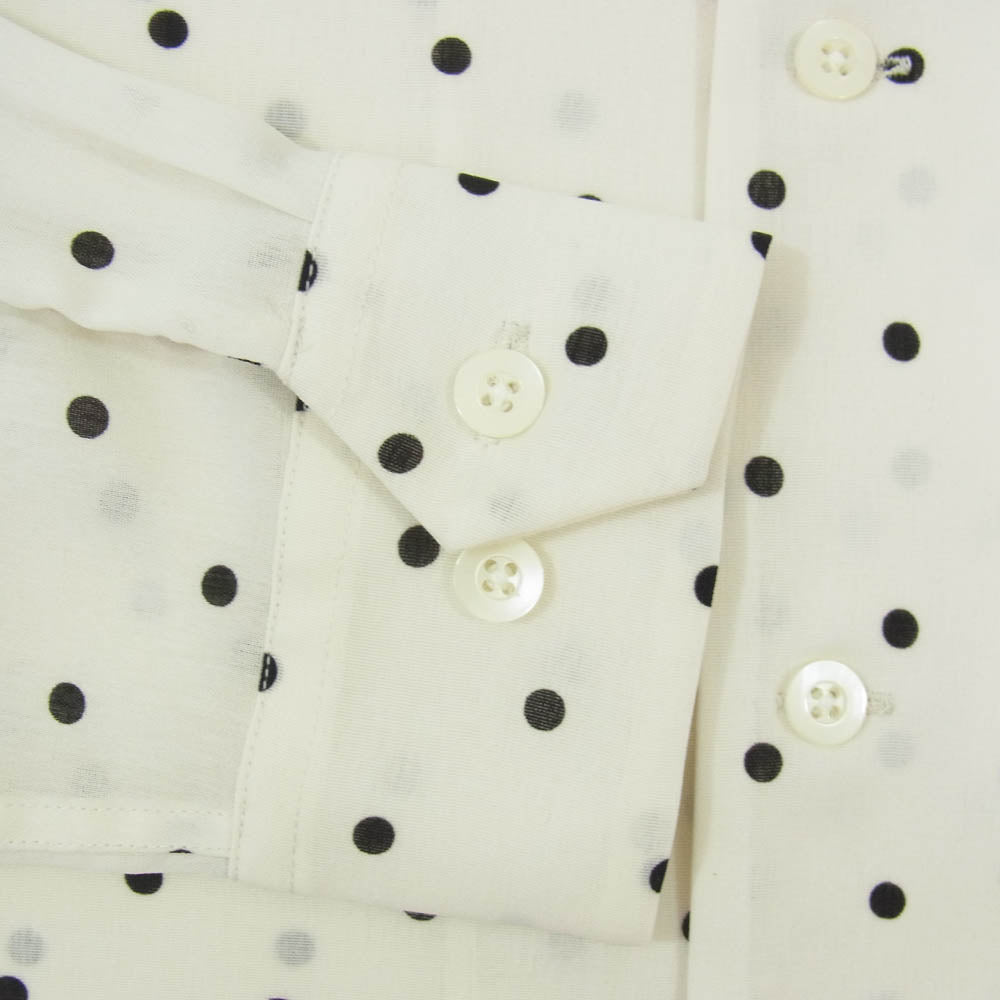 GANGSTERVILLE ギャングスタービル 20SS GSV-20-SS-15 DIAMONDS L/S SHIRTS MUSTARD ドット柄 オープンカラー 長袖シャツ オフホワイト系 M【中古】