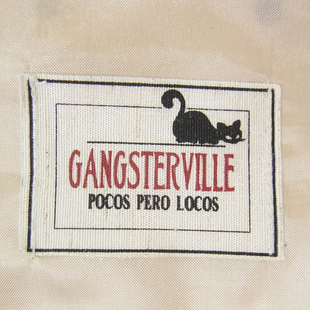 GANGSTERVILLE ギャングスタービル 20SS GSV-20-SS-15 DIAMONDS L/S SHIRTS MUSTARD ドット柄 オープンカラー 長袖シャツ オフホワイト系 M【中古】