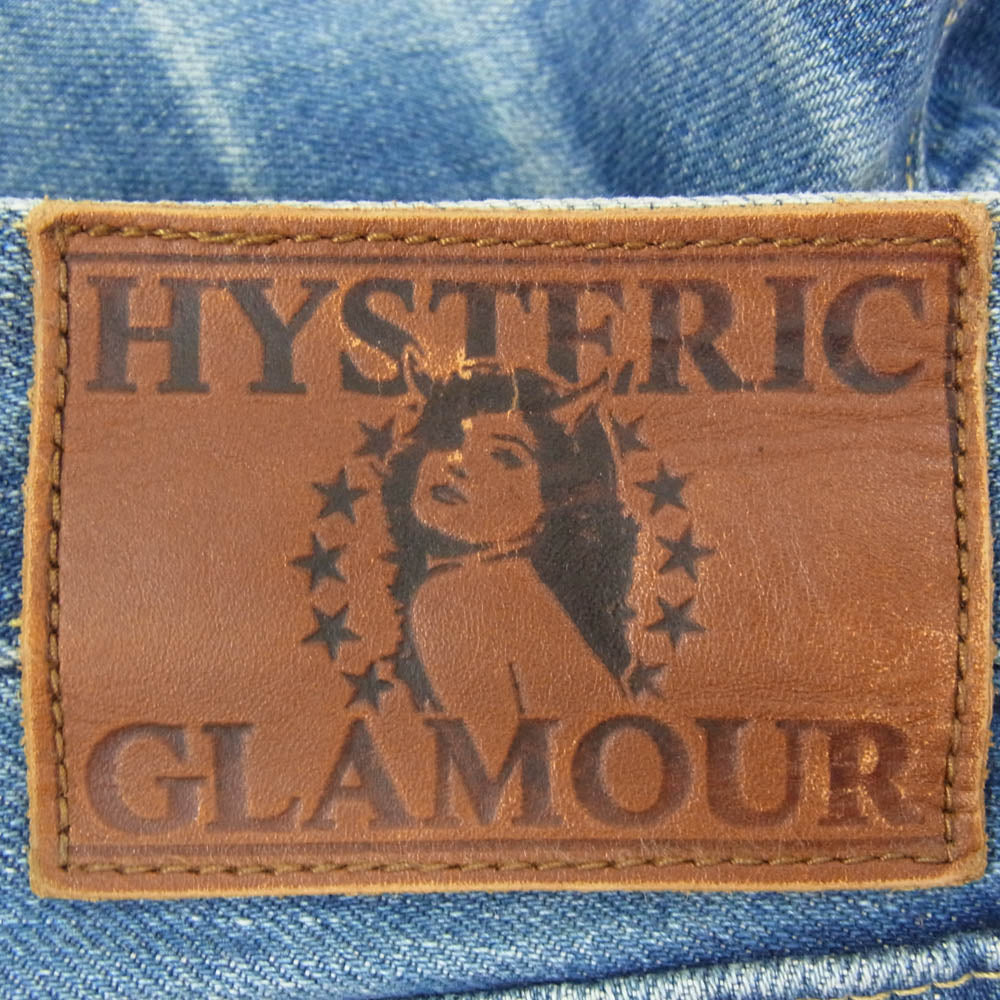 HYSTERIC GLAMOUR ヒステリックグラマー 0241AP11 HCR加工 リペア加工 スタッズ ストレート デニム パンツ インディゴブルー系 30【中古】