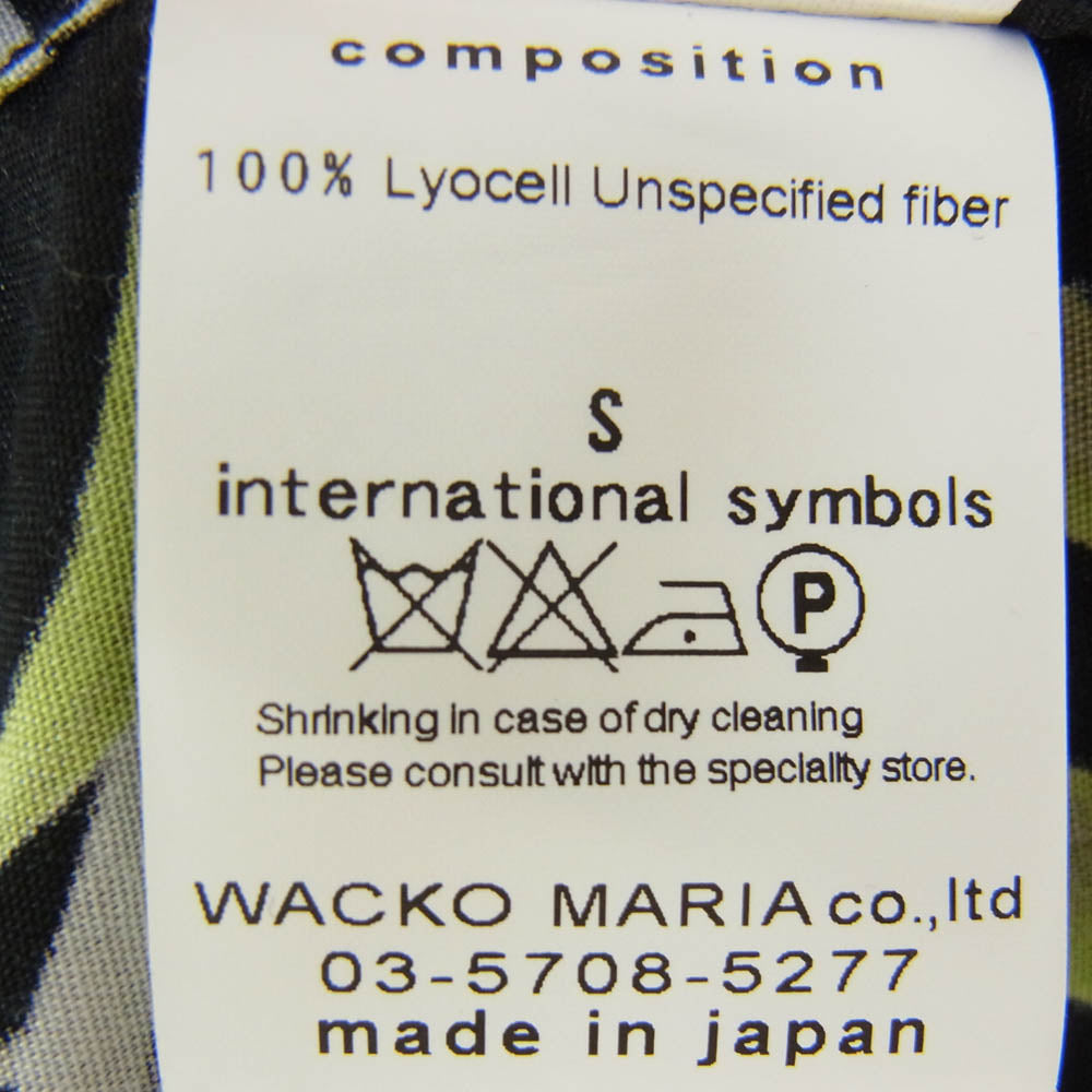 WACKO MARIA ワコマリア 16SS PRINTED FLOWER S/S HAWAIAN SHIRTS フラワー柄 ハワイアン オープンカラーシャツ 開襟 半袖シャツ ブラック系 S【中古】