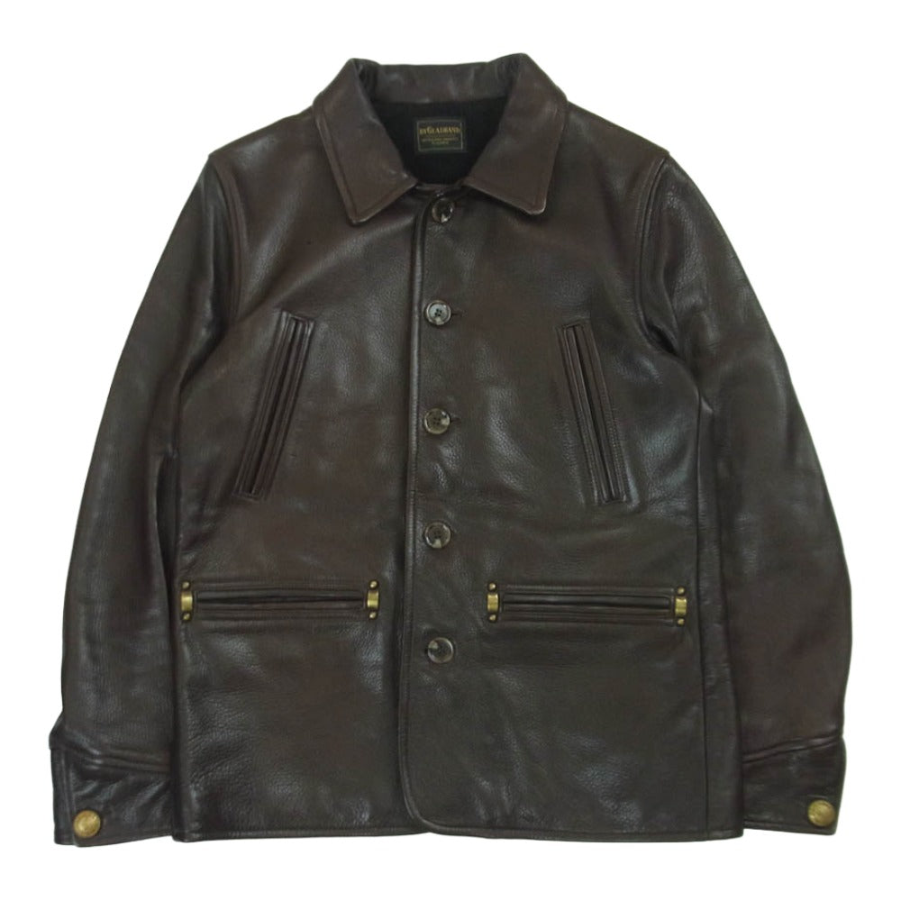 BY GLADHAND バイグラッドハンド 17AW BYGH-17-AW-01 GOODFELLOWS COWHIDE 裏地コーデュロイ カウ レザー ジャケット ダークブラウン系 M【中古】