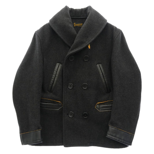 TENDERLOIN テンダーロイン T-RAIL ROADER SPECIAL HEATHER レザー切替 レイルローダー スペシャル Pコート チャコール系 M【中古】